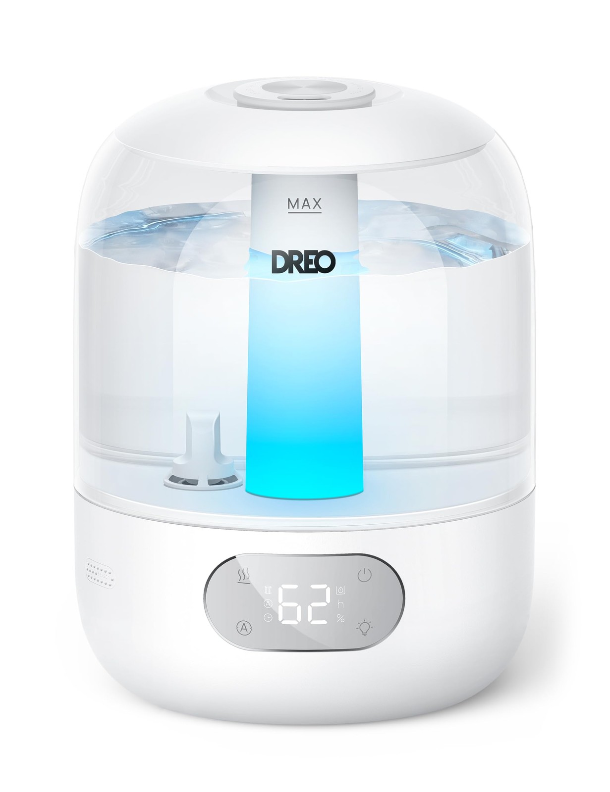 DREO Humidifiers for Bedroom, 3L Top Fill 30H & 26dB Quiet 3L, Pearl White