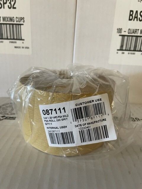 2 3/4in Wide 220 Grit PSA Sticky Longboad Sandpaper Continue Roll 25 yards USC