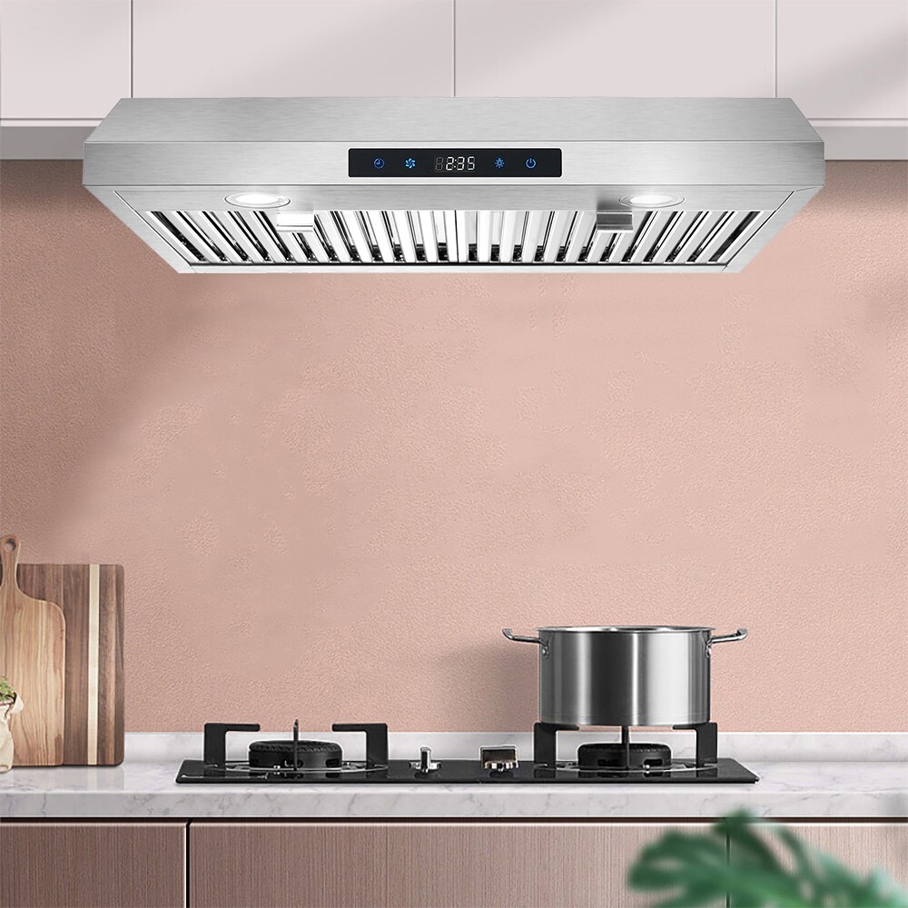 SNDOAS 30in Under Cabinet Kitchen Range Hood 800CFM 3-Speed Touch Control Vented