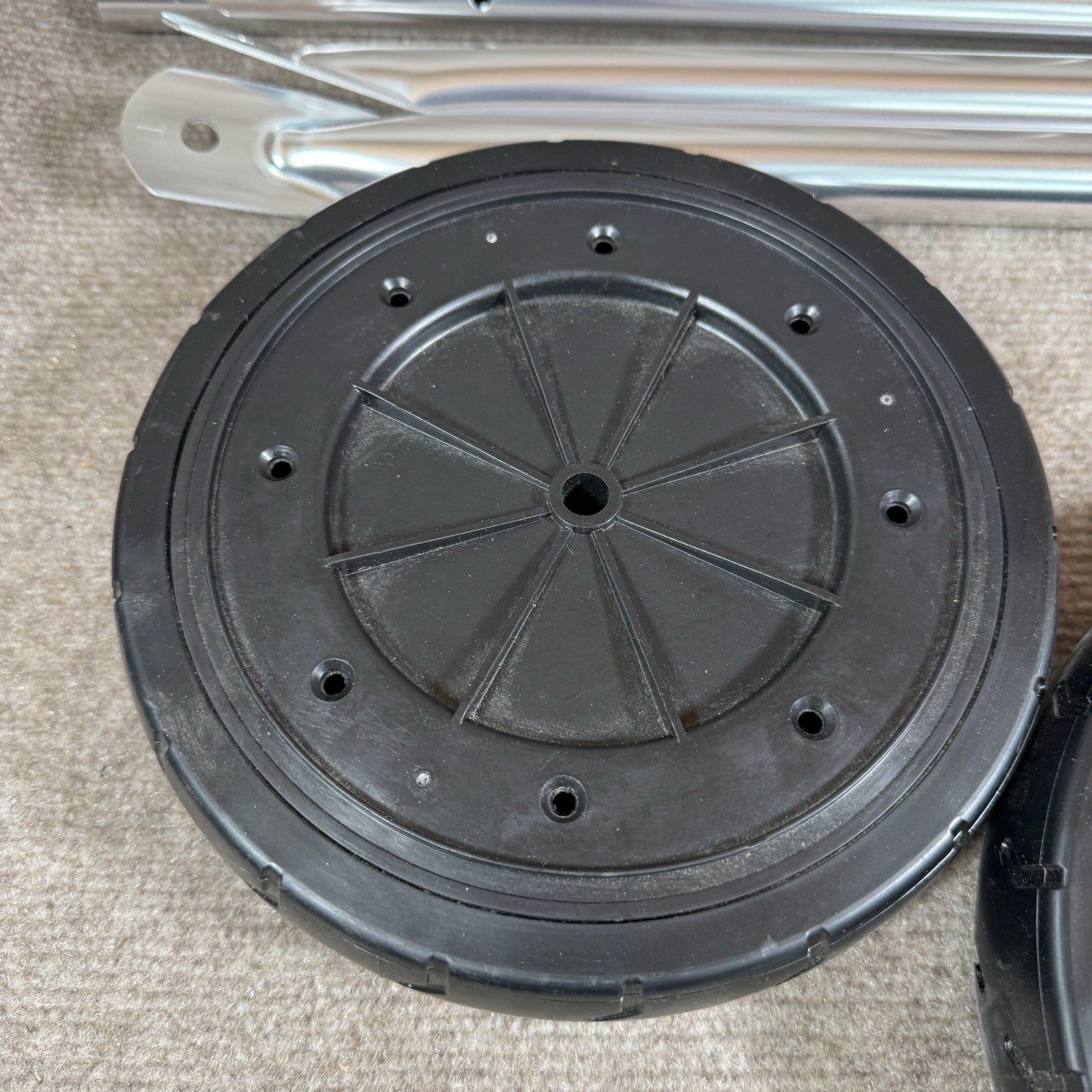 OEM Weber Front Leg Kit Wheels Caps Kettle Grill Parts Wire Triangle COMPLETE