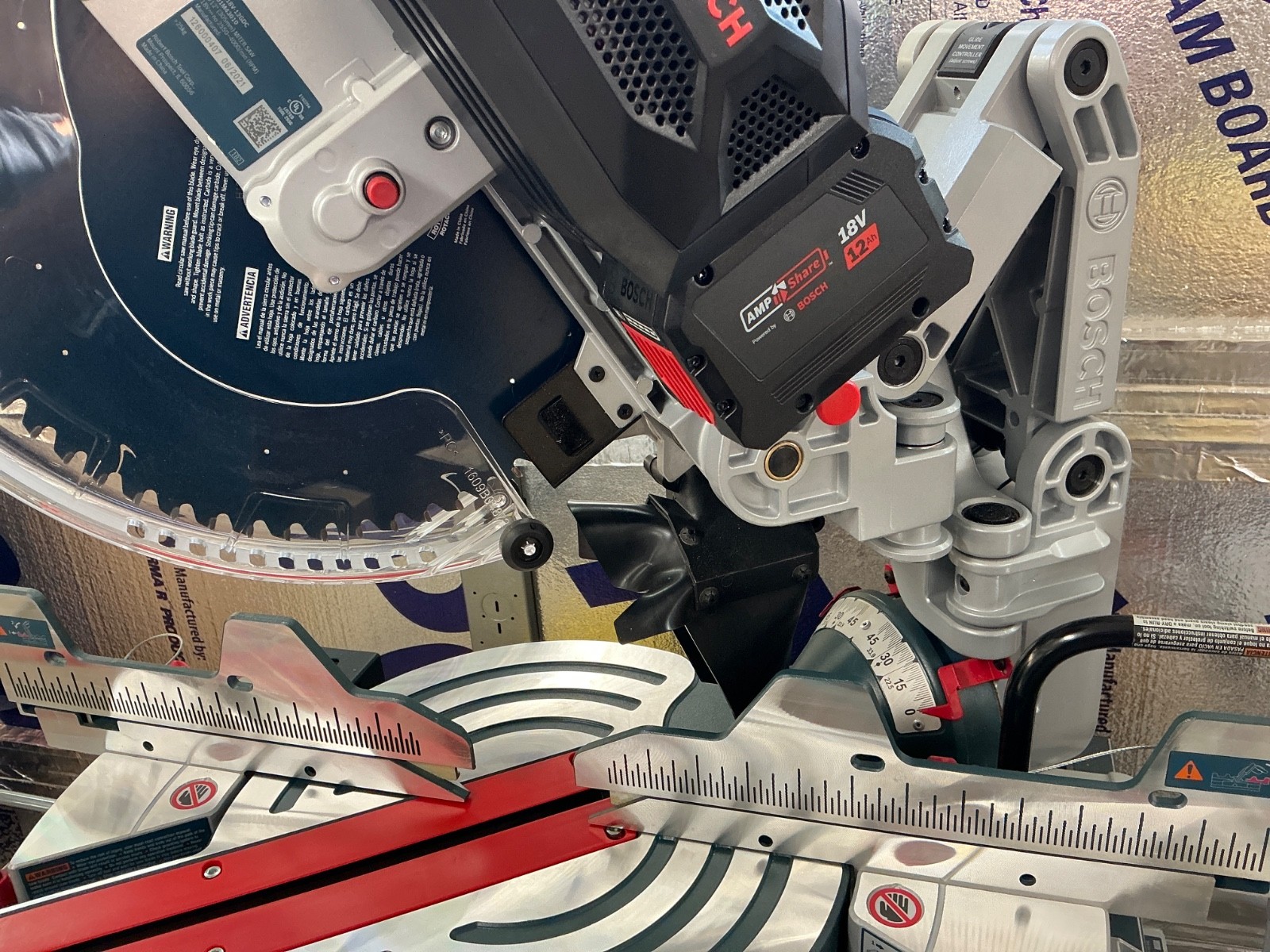 NEW In Box Bosch 18V 12 Inch Dual-Bevel Miter Saw Kit Brushless Profactor Axial