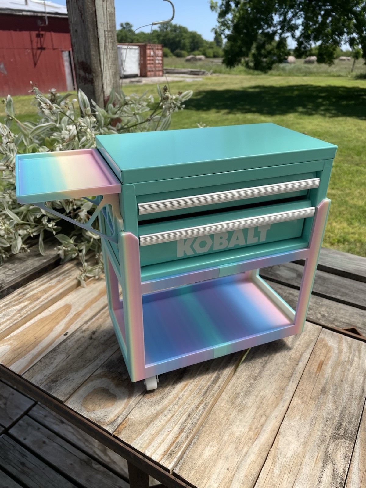 Kobalt Mini Toolbox Cart & Side Tray Custom Base Mini Tool Cart only NO TOOLBOX