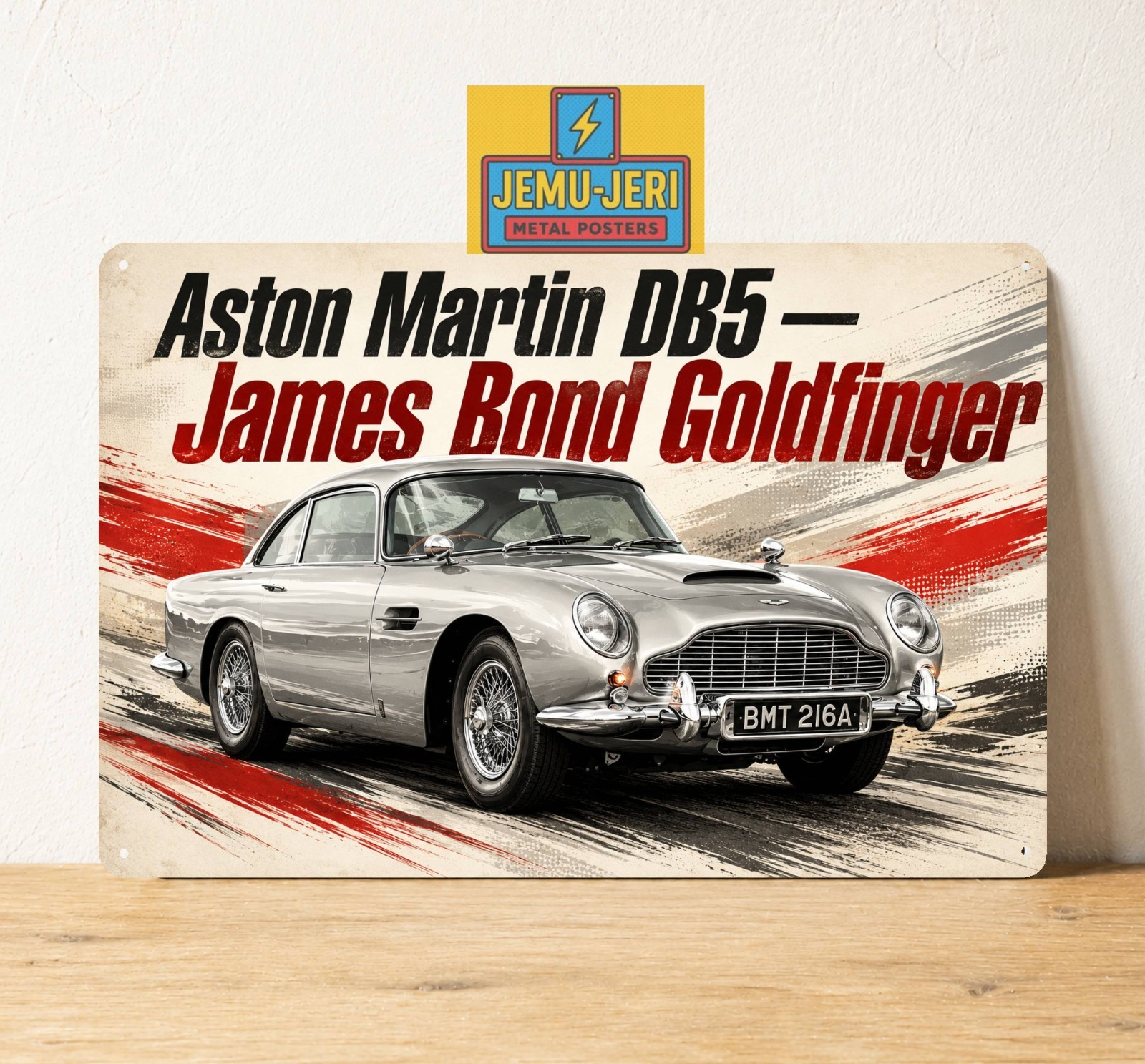 Aston Martin DB5 James Bond Goldfinger Metal Poster Tin Sign 20x30cm