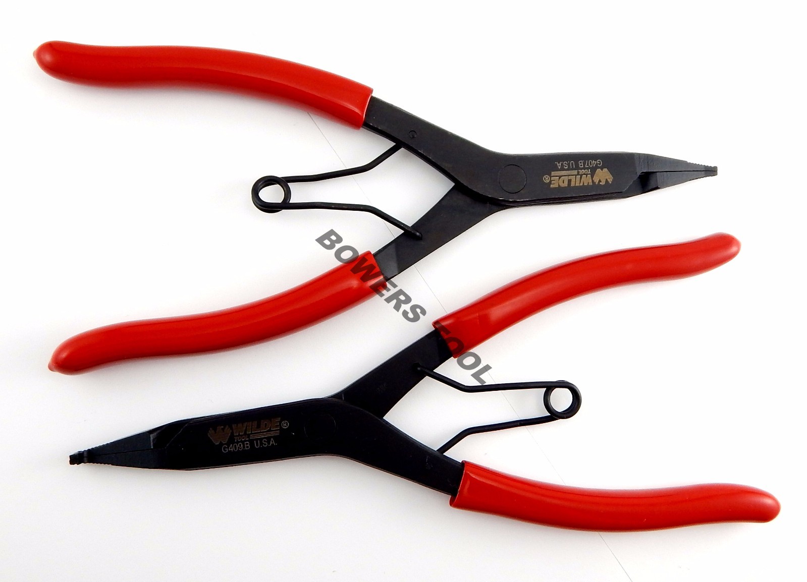 Wilde 9 in Right Angle & Straight Lock Ring Plier Set Snap Retaining Black Oxide
