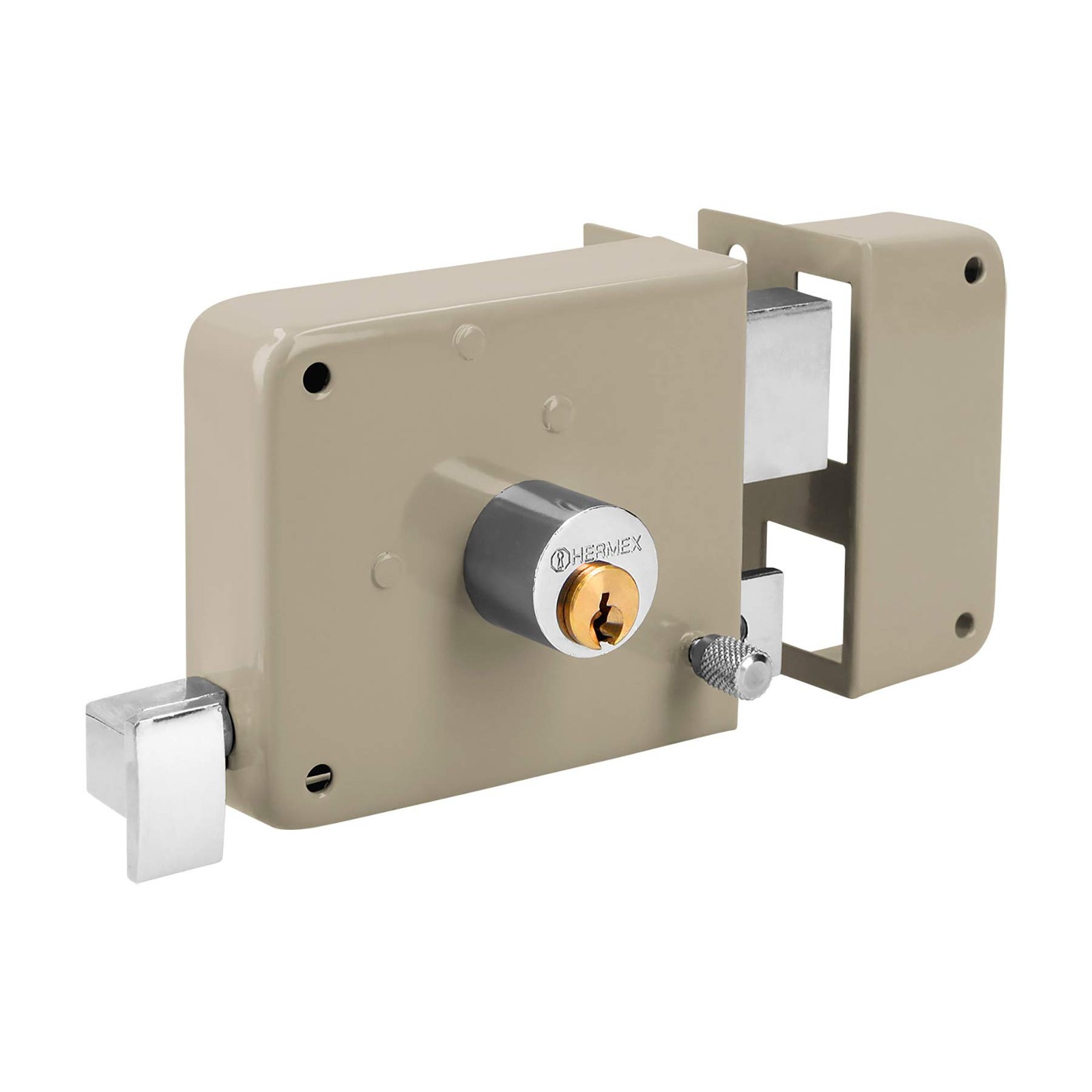 Truper 43583 / CS-70DB – Right Rim, Deadbolt Rim Door Lock Set, Standard Key