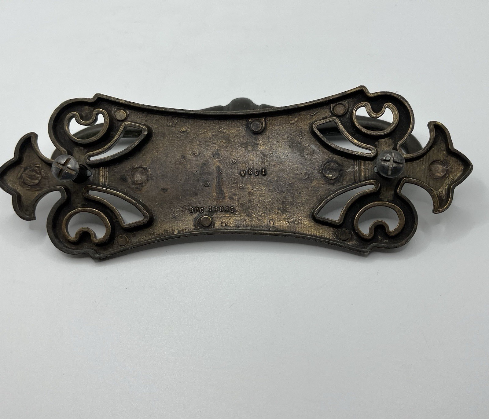 6 Vintage Large BPC 14045 Brass Chippendale Bail Pull Drawer Handles Victorian