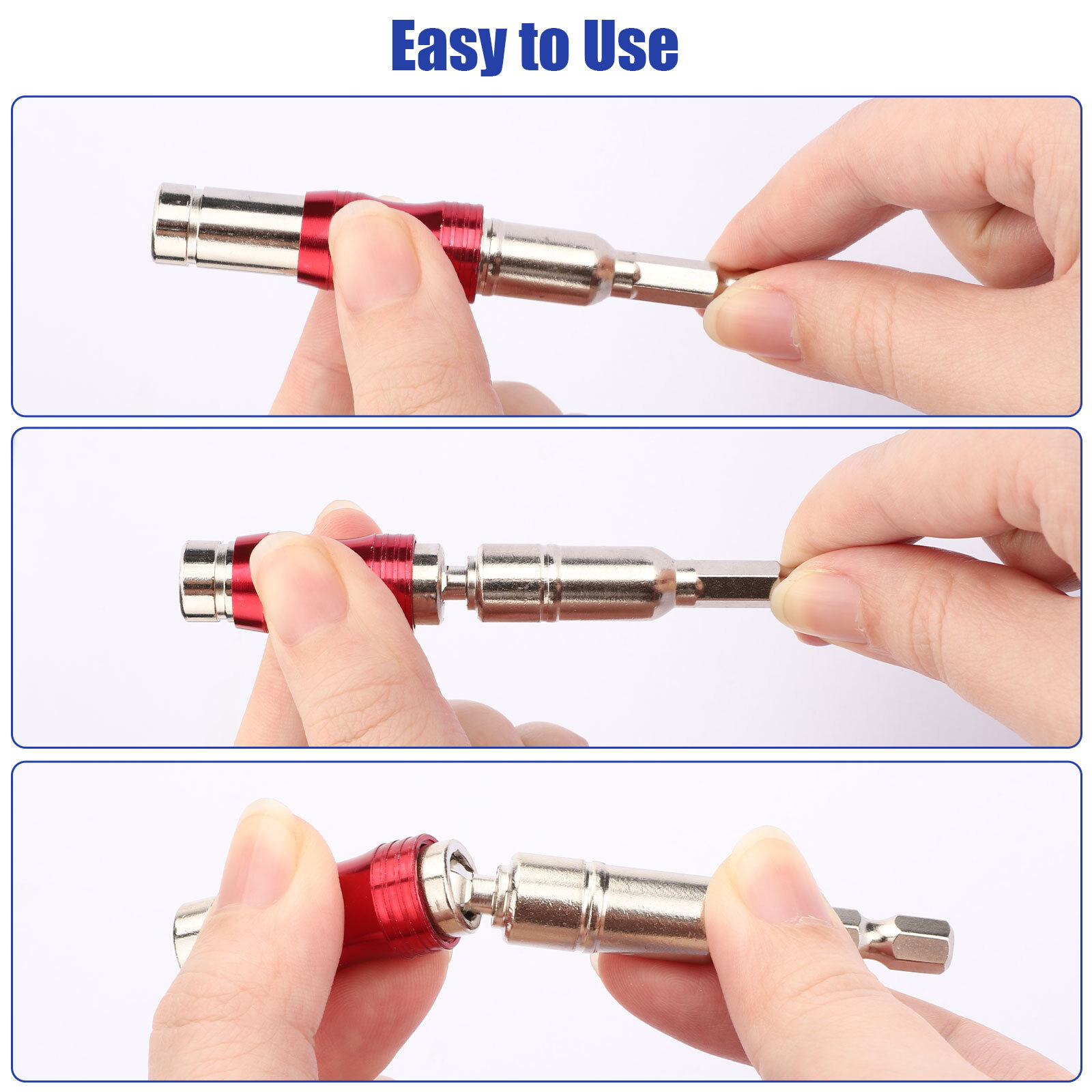 1/4″ Hex Pivoting Shank Quick Release Magnetic Screwdriver Extension Drill Bit