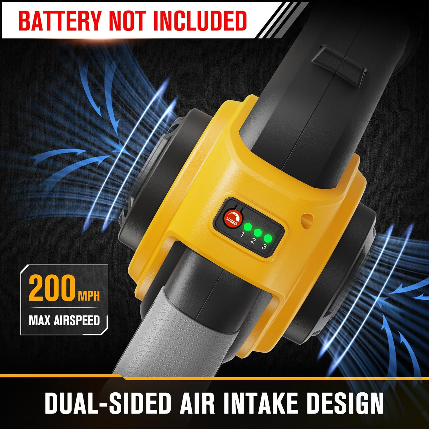 Cordless Leaf Blower Compatible with DEWALT 20V Max Battery (Tool Only) 200MPH S