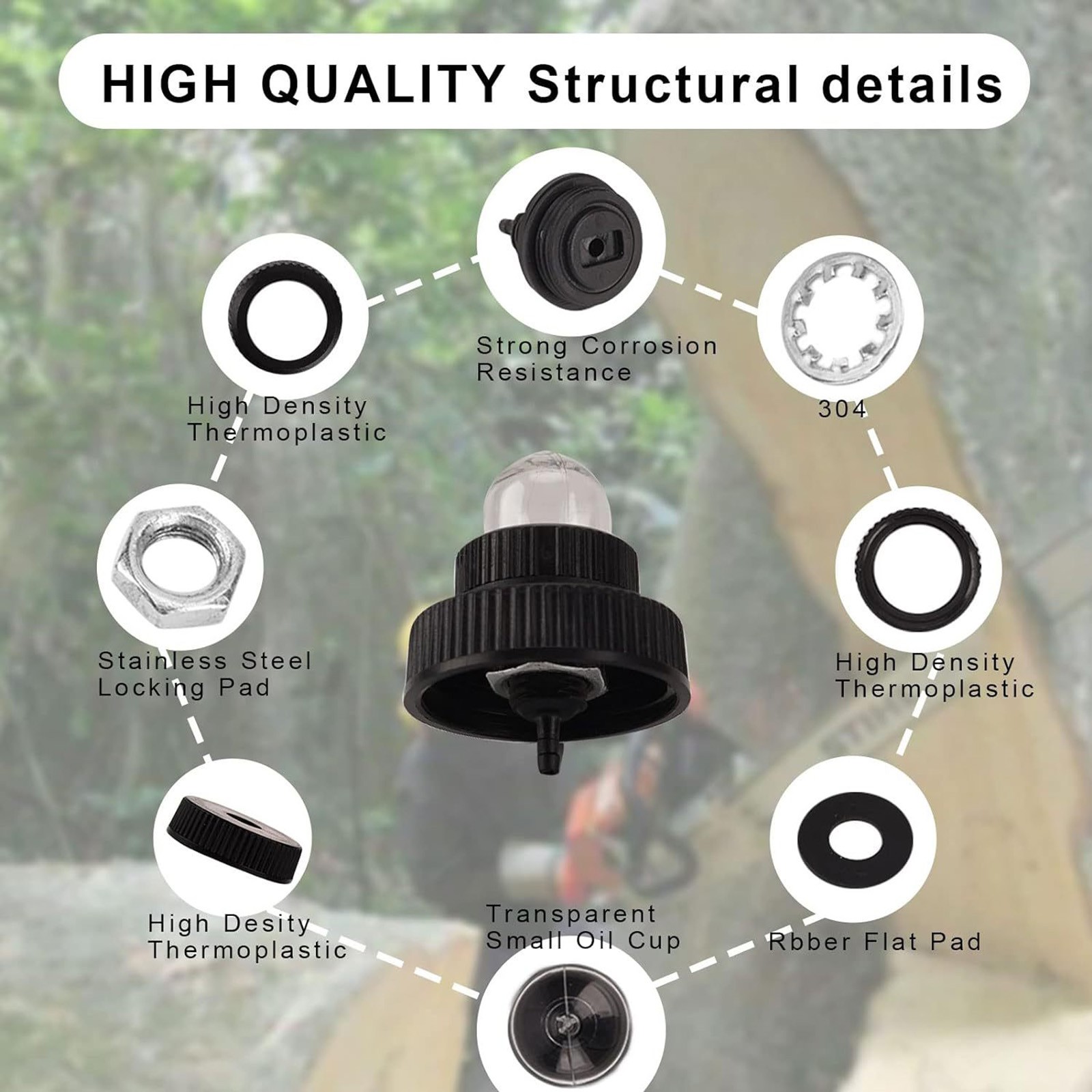 Chainsaw Fuel Gas Cap ABS Plastic For Homelite A01372A UP05955 XL-2 Super 2