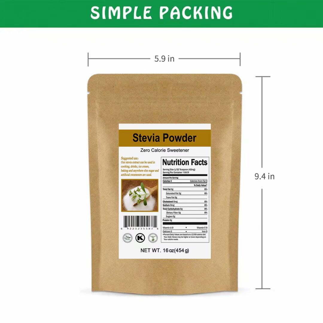 Nature Stevia Powder Extract Natural Sweetener Sugar Substitute Zero Calorie