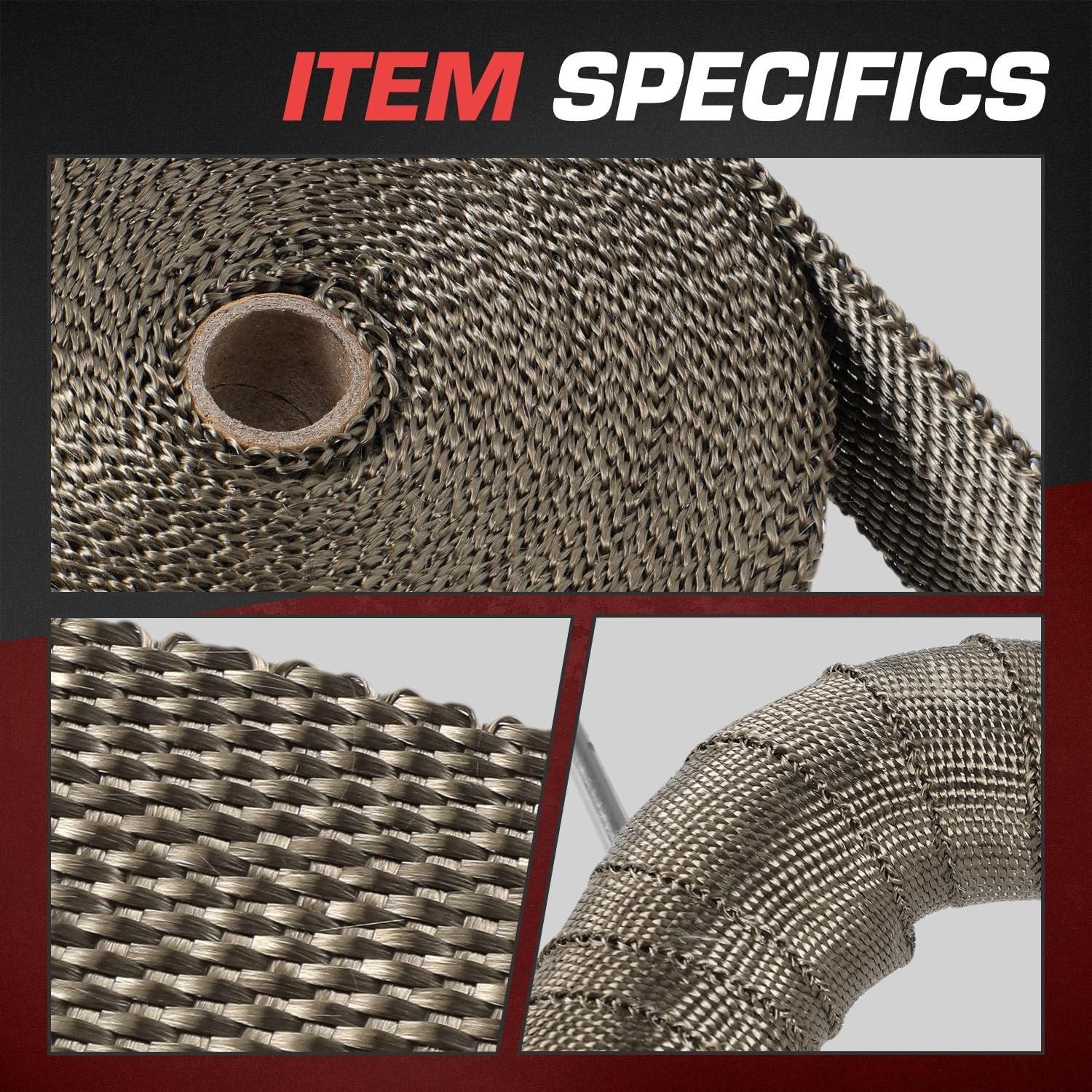 Dna Motoring 2 X 50 Exhaust Header Wrap Heat Wrap For Exhaust Pipes Exhaust