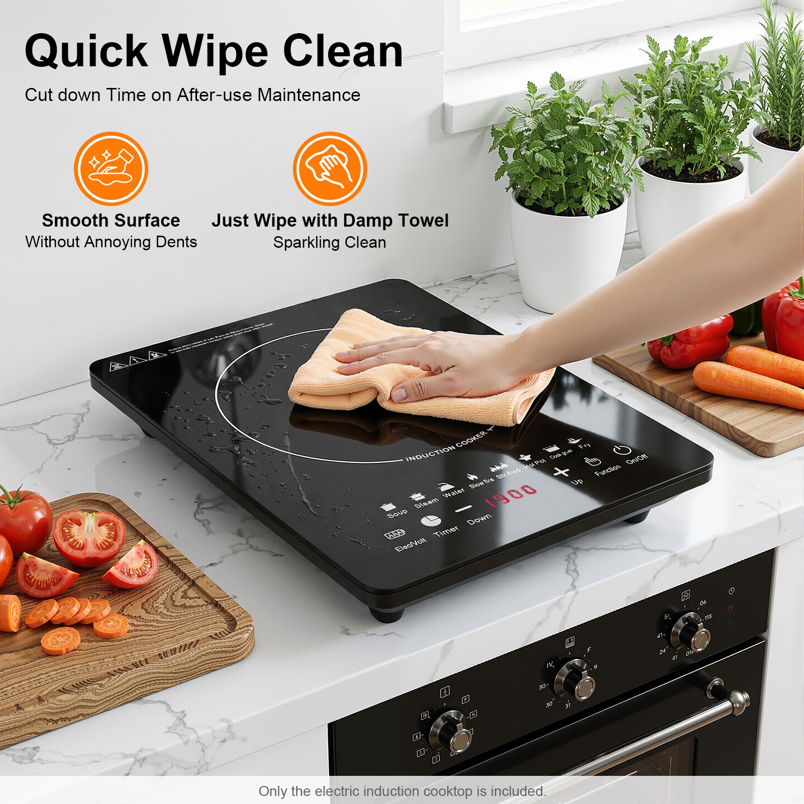 2200W Portable Kitchen Countertop Induction Cooktop Burner Electric Hot Stove