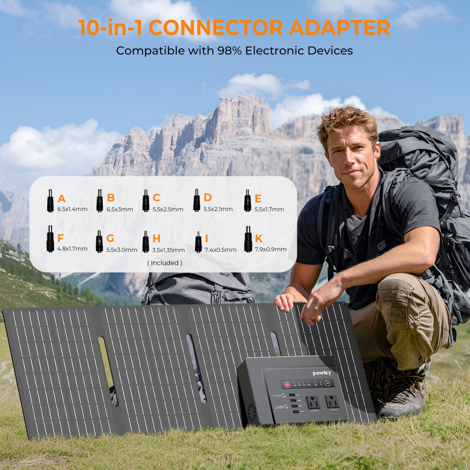Portable Power Station Battery Charger AC DC 146Wh 100W Small Solar Generator