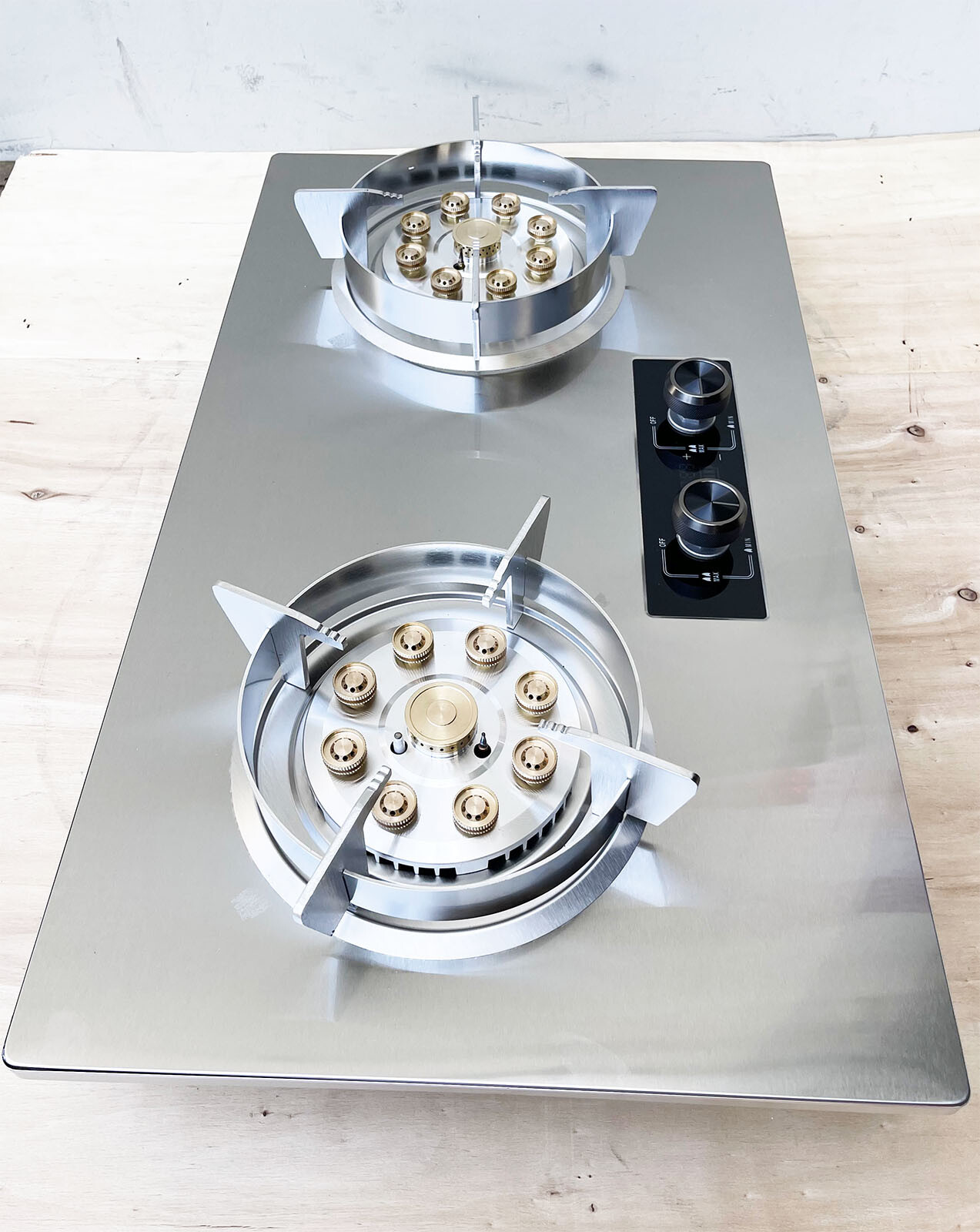 Stainless Countertop Jet Double Burner Drop-In Propane LP Stovetop Stoves Cooker