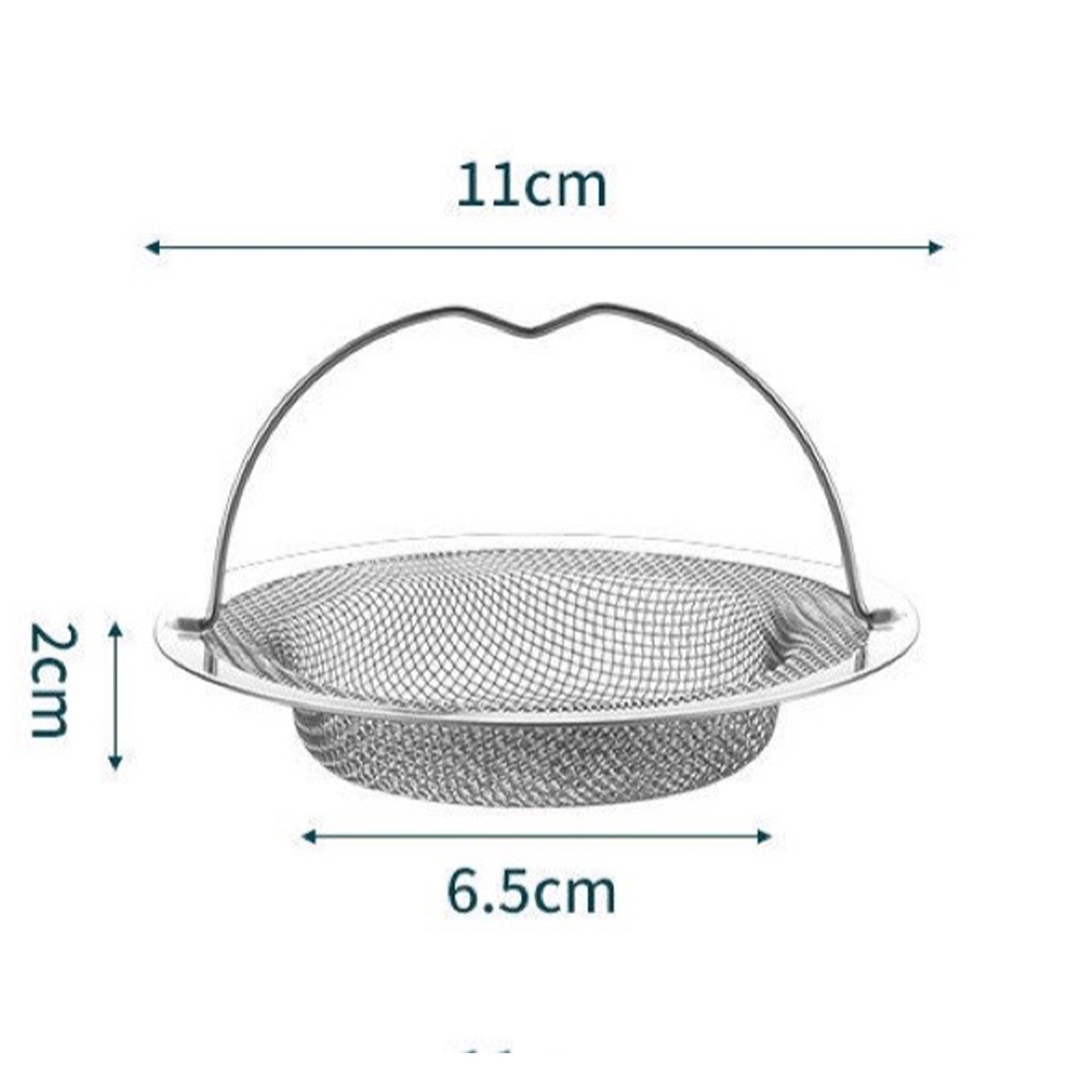 Kitchen Sink Strainer Large Wide Rim 4.5″ Stainless Steel Mesh Drain Filter