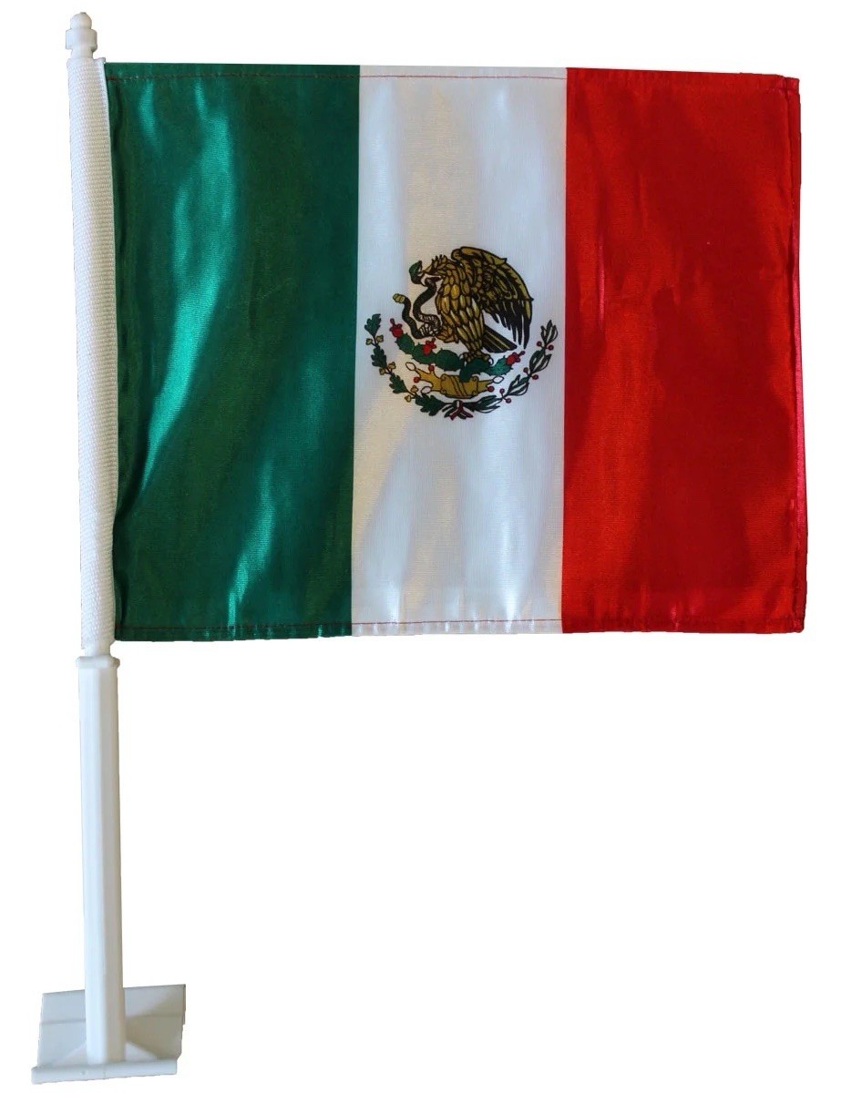 2X MEXICO MEXICAN World Cup Soccer Car Flag FLAGS FOR CAR WINDOW 18″ X 12″ INCH