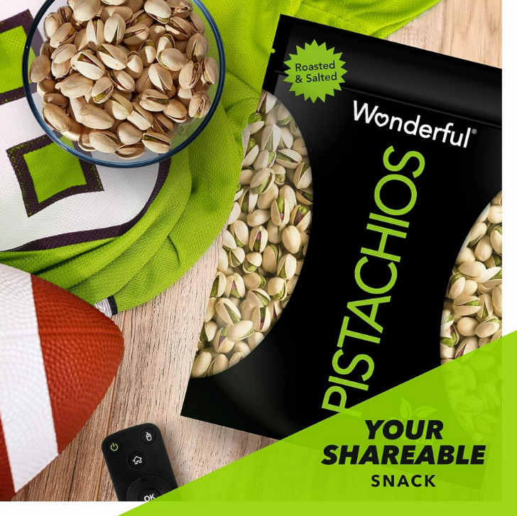 Wonderful Pistachios, In-Shell Roasted & Salted Nuts, 16 Ounce Bag (Pack of 2)