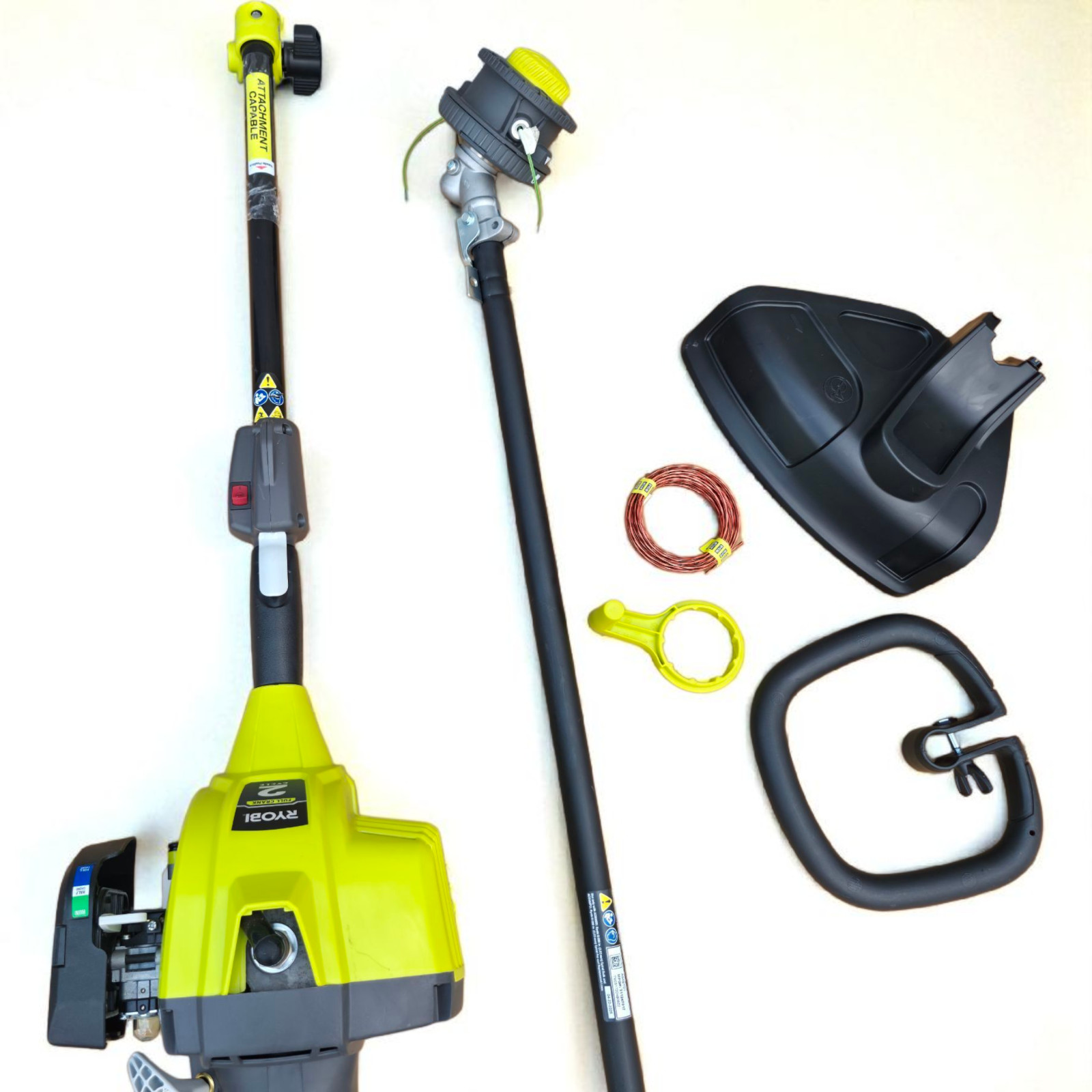 RYOBI String Trimmer 25cc 2-Cycle Gas-Powered Straight Shaft, Attachment Capable