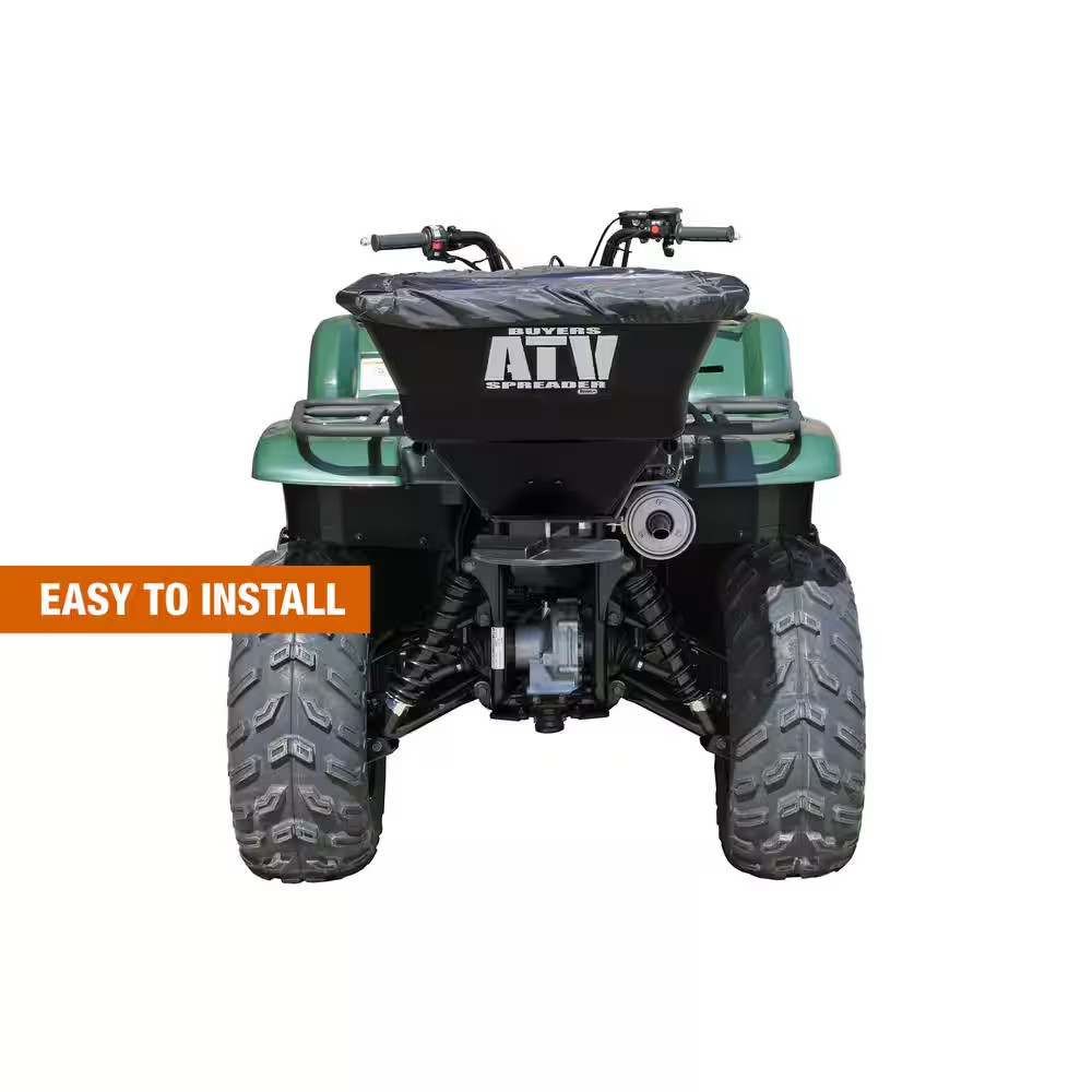 100 Lbs. Capacity ATV Mounted All Purpose Broadcast Spreader for Rock Salt, Feed