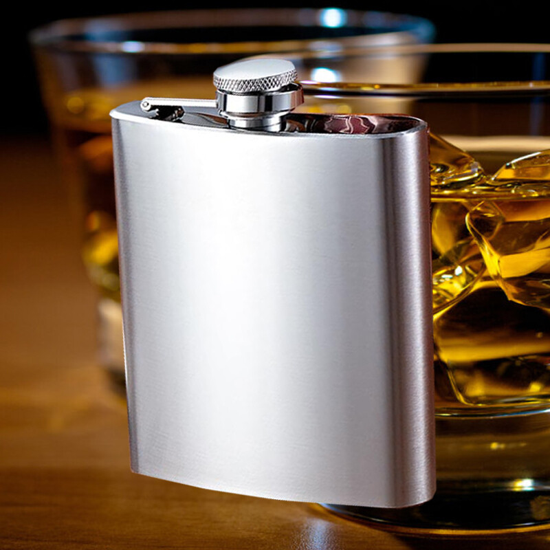 12 oz Stainless Steel Alcohol Pocket Flask Portable Whiskey Flask with Funnel