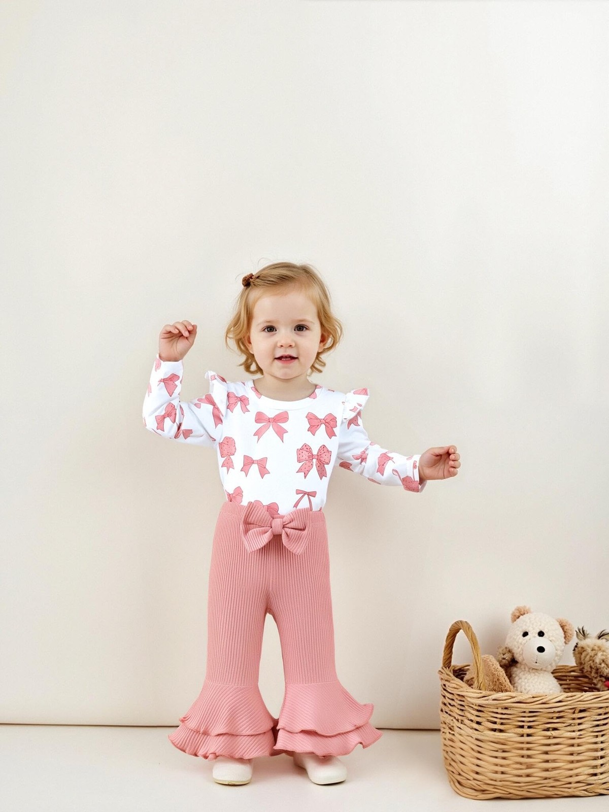 Renotemy Newborn Infant Baby Girl Clothes 0-3 Months Baby Girl Outfit Infant Lon