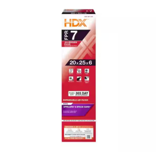 HDX 20 in. x 25 in. x 6 in. AprilAire and Space-Gard Replacement Pleated Filtr