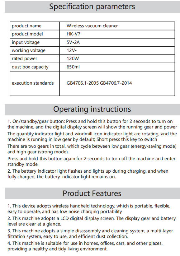 Lightweight Cordless Stick Vacuum Powerful Suction LED Multi-Functional