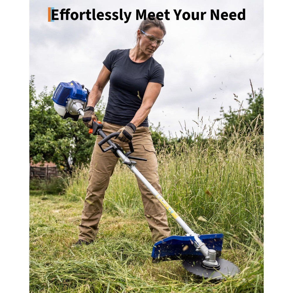 43cc/52cc Gas Powered Weed Wacker,3-in-1 Gas Weed Eater w/String Trimmer For Law