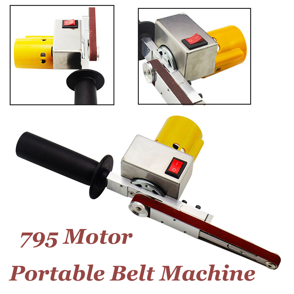 Handheld Electric Belt Sander Mini Grinder Small Machine with 10 Sanding Belts