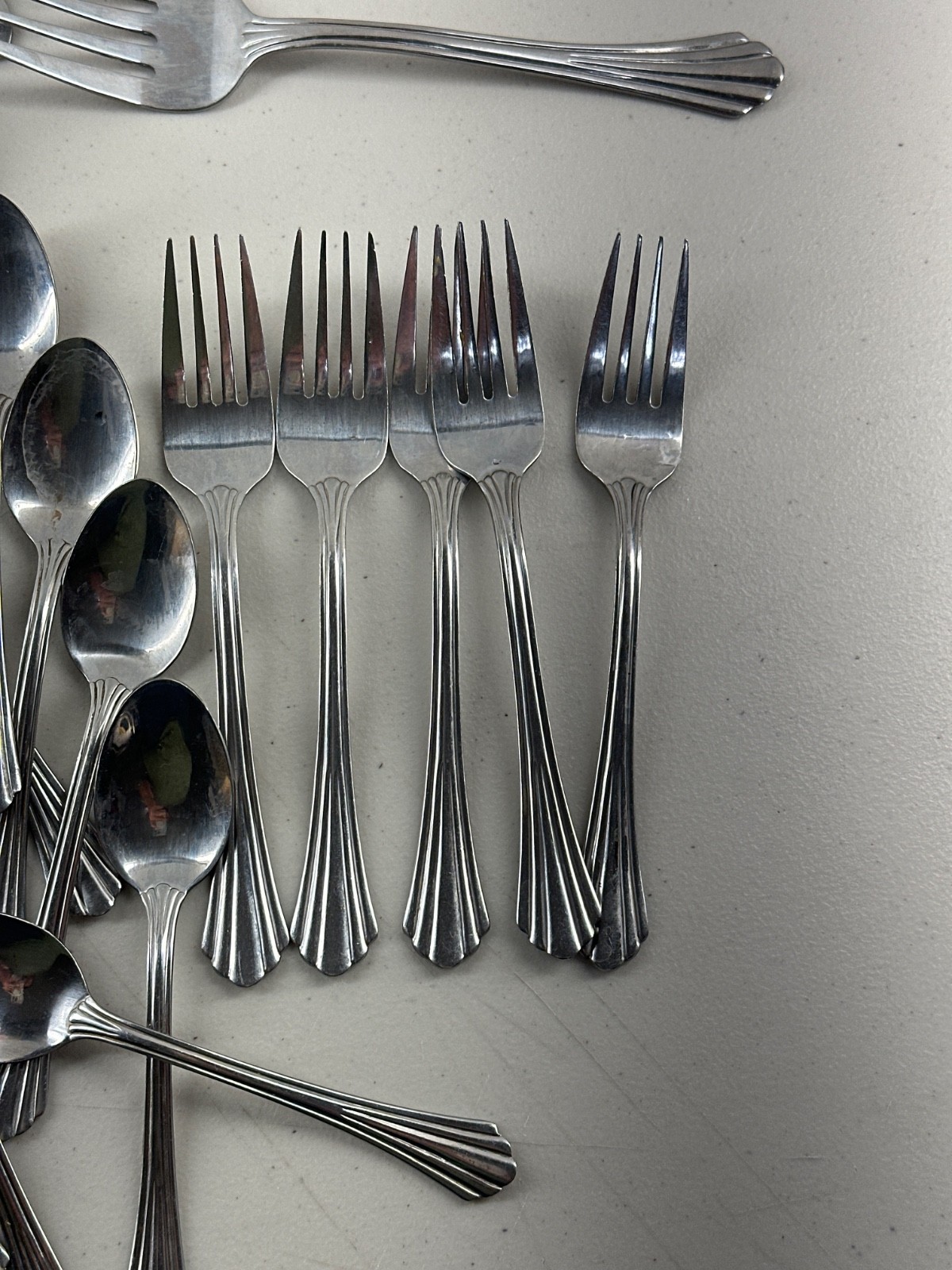 Oneida Dublin Stainless Lot of 59 Forks Spoons Misc Flatware Vintage Parts Set