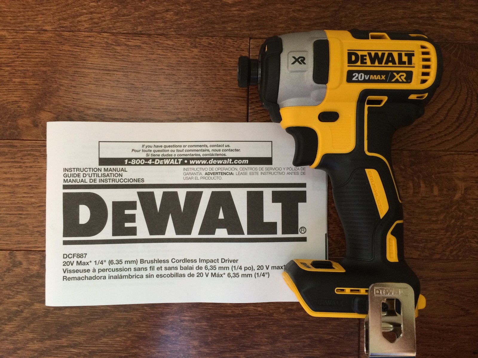 New DeWalt 20 Volt 20v Max XR Brushless Cordless 1/4″ Impact Driver DCF887