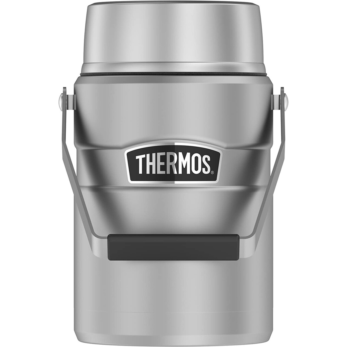 Thermos 47 oz Stainless King Big Boss Food Jar w/ 2 Inner Containers-Matte Steel