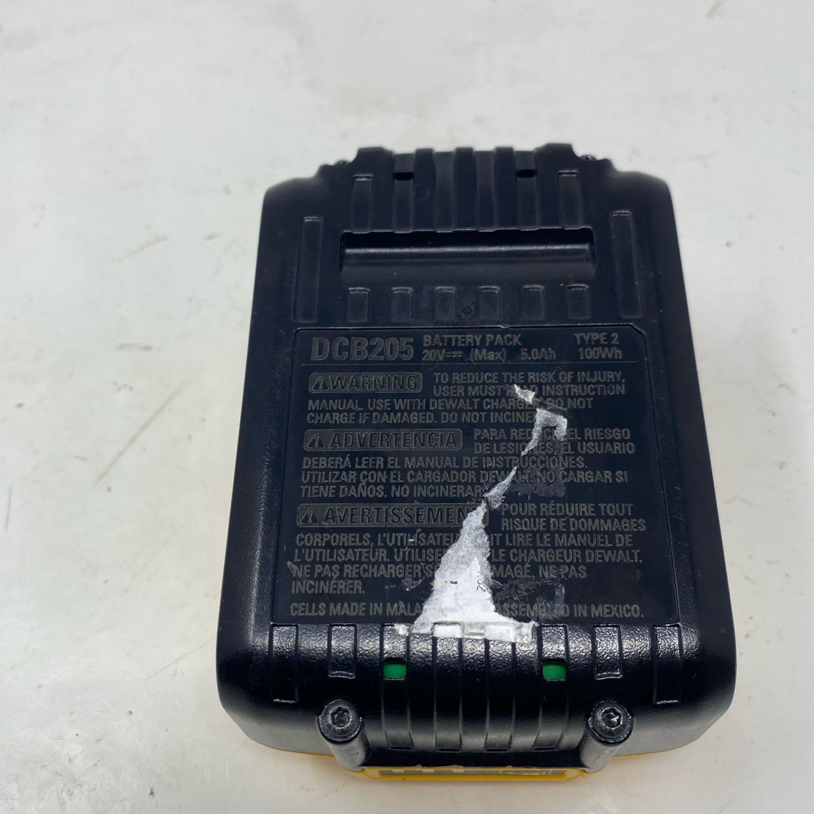 Dewalt 20V MAX XR 5Ah Battery DCB205R Yellow/Black