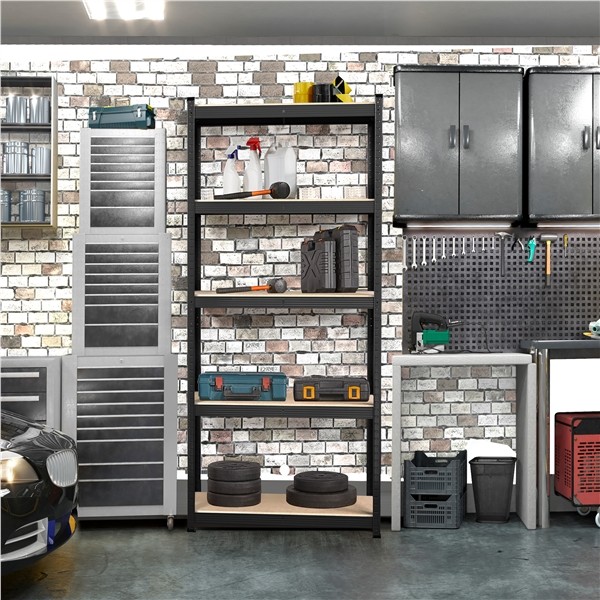 5-Tier Heavy Duty Metal Shelving Unit Garage Shelves Utility Rack Adjustable