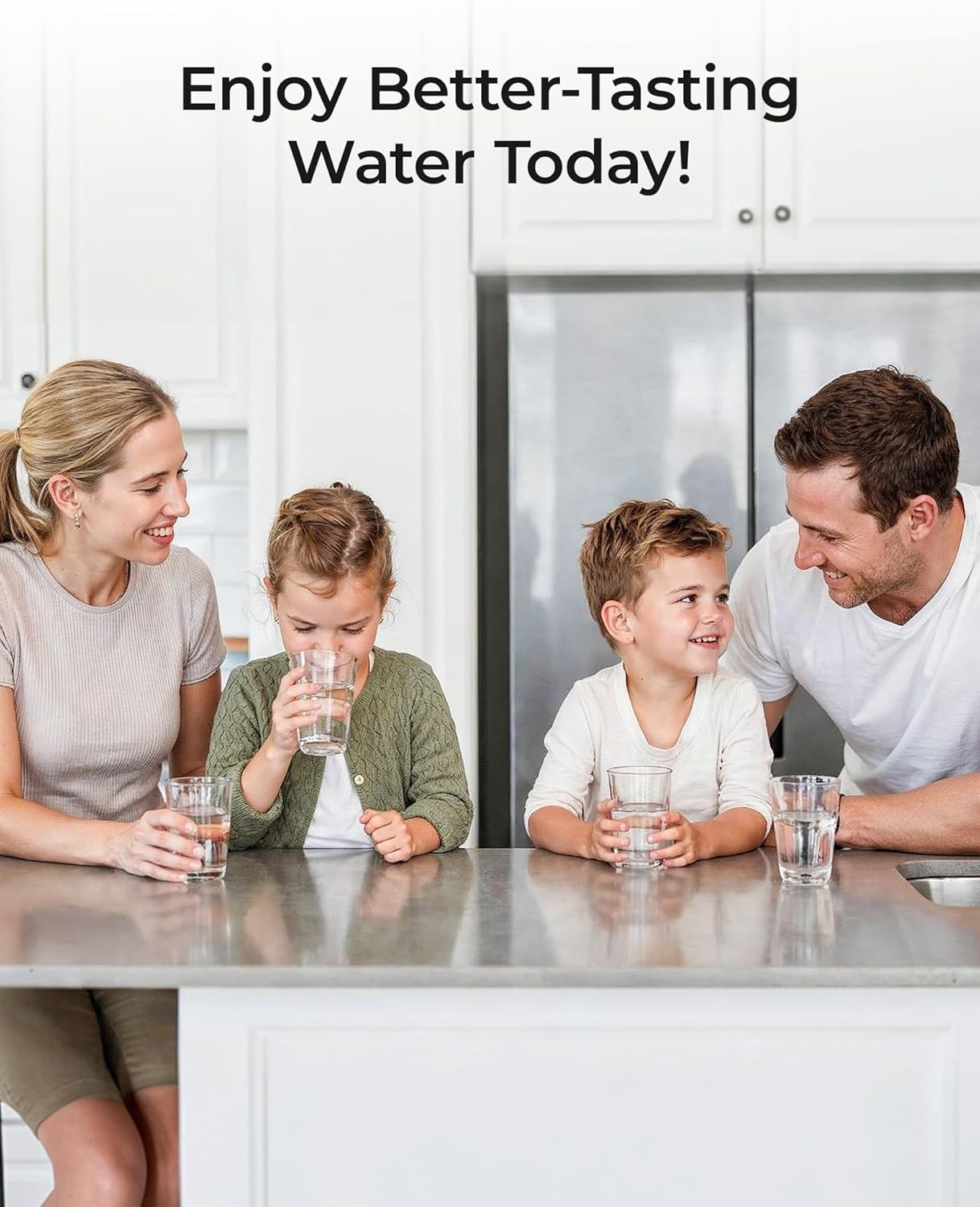 Waterdrop TSU 1-Year Under Sink Water Filter Replacement, 4-Pack (2PP+1UF+1CT)