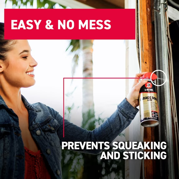 3-IN-ONE Professional Garage Door Lubricant with Smart Straw Sprays 2 Ways 11 oz