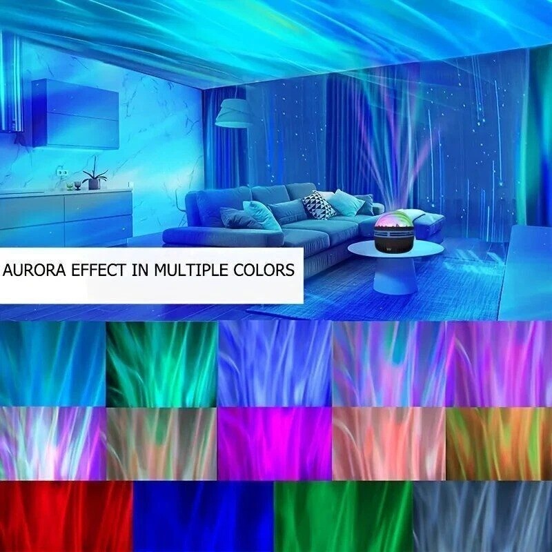 2 Pcs Northern Lights Galaxy Projection Lamp Aurora Star Projector Night Lights