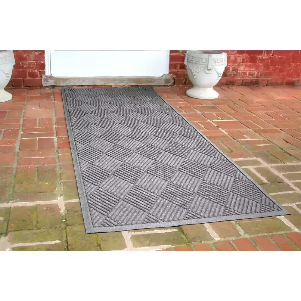 Waterhog Diamonds 35 In. X 100 In. PET Polyester Indoor Outdoor Runner Medium Gr