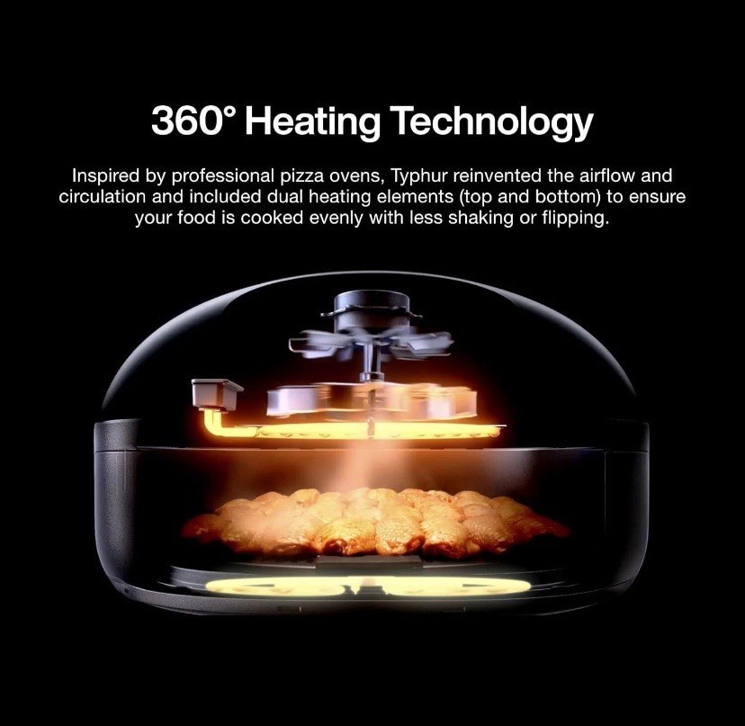 Typhur Dome 2 Air Fryer, Extra Large, Superior Airflow Self-cleaning, Model AF03