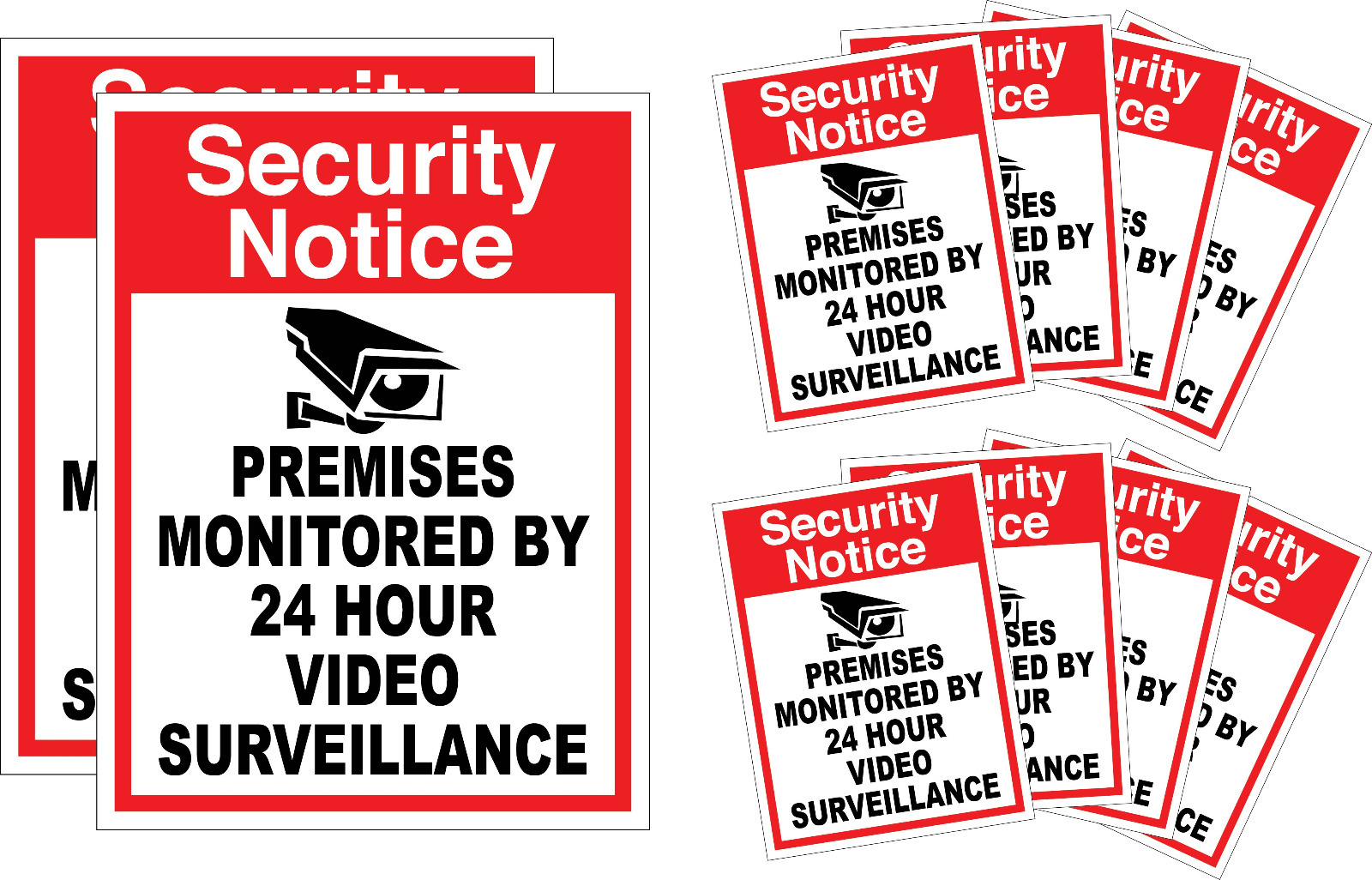 10 3M Home Surveillance Security Camera Video Sticker Warning Decal Outdoor Sign