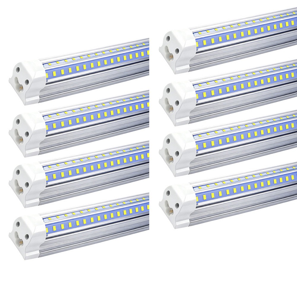 T8 2ft 3ft 4ft 5ft 6ft 8ft LED Shop Light Fixture 6500K Garage Tube Light Bulbs