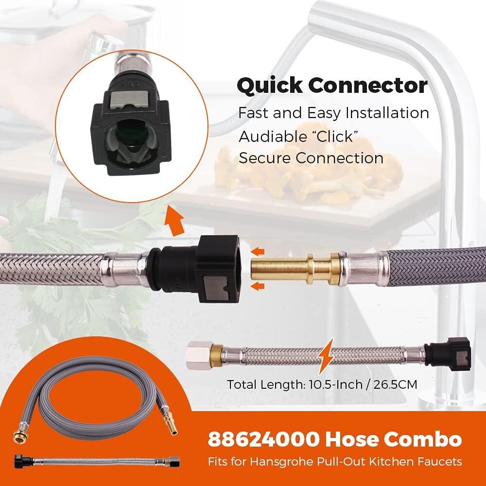 Durable Nylon 59-Inch Hose Combo for Hansgrohe Faucets – Money-Back Guarantee