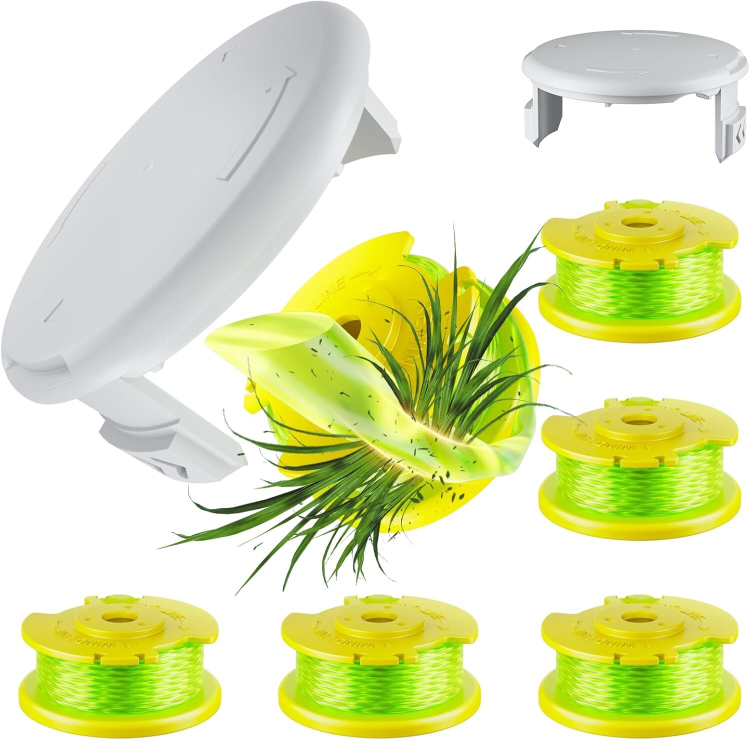 6Pack For Ryobi Twisted Trimmer Line Spool For Ryobi AC80RL3 0.08″ 18V 24V 40V