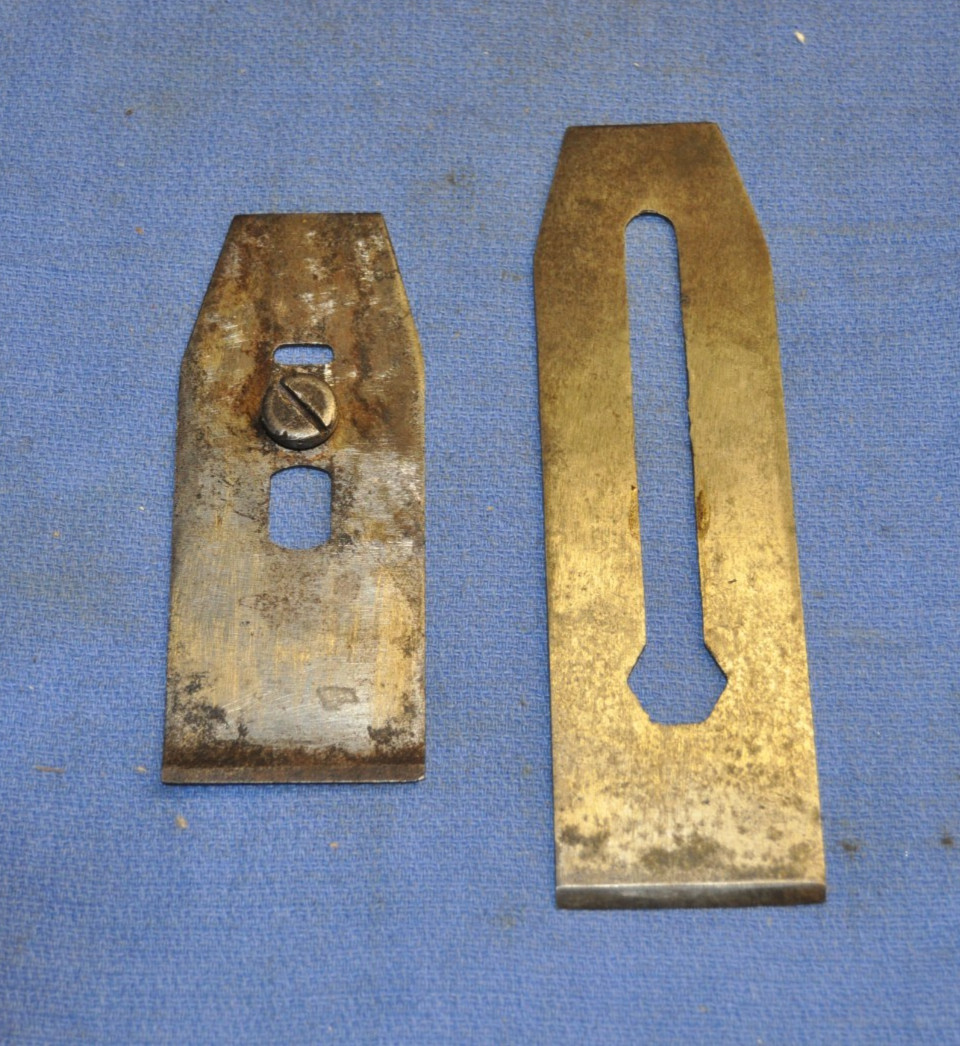 2 in. Iron and chip breaker of unknown brand fits Stanley plane No. 4 or 5