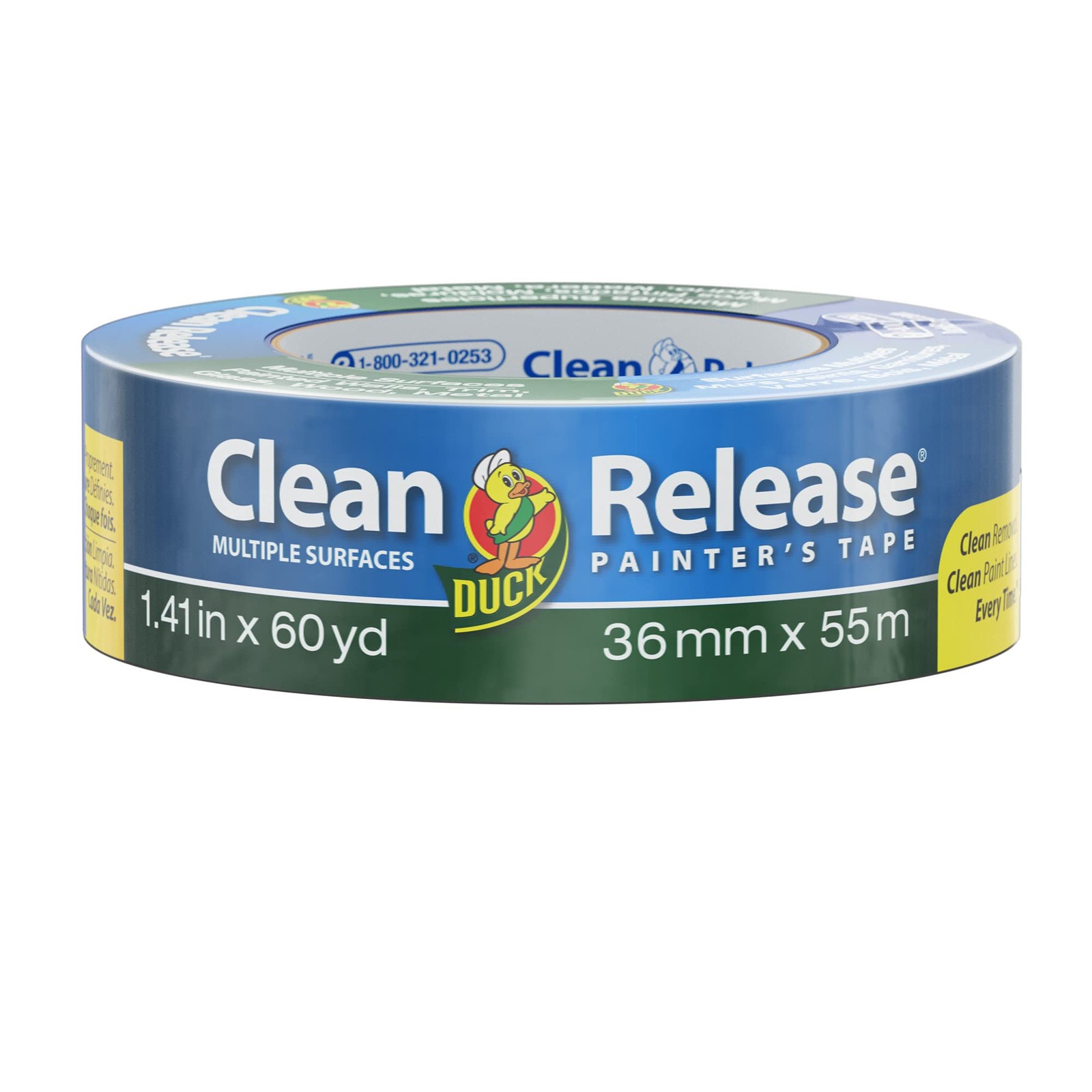 Duck Clean Release Blue Painters Tape Masking Tape For Paint Projects 1.5 In