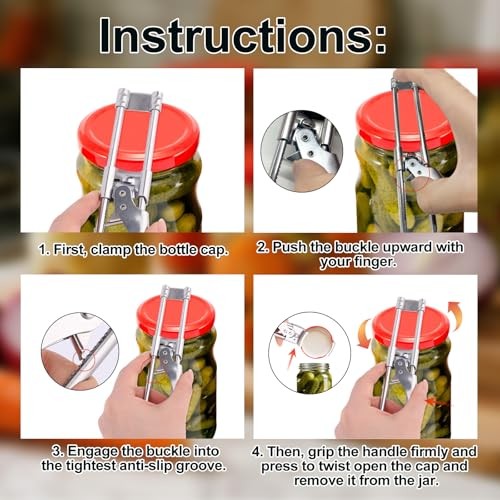 3pcs Adjustable Stainless Steel Jar Openers, Multifunctional Metal Manual