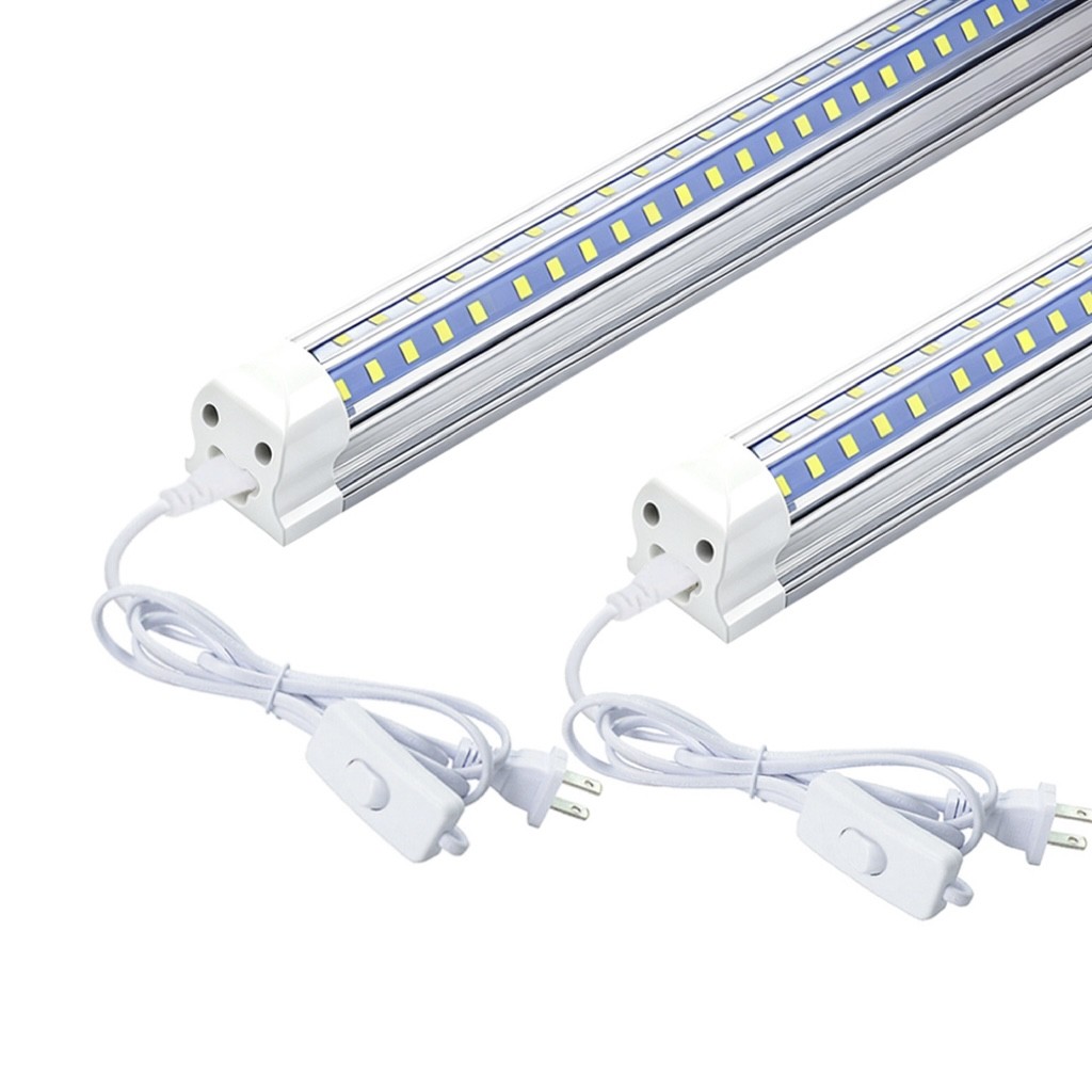 T8 2ft 3ft 4ft 5ft 6ft 8ft LED Shop Light Fixture 6500K Garage Tube Light Bulbs