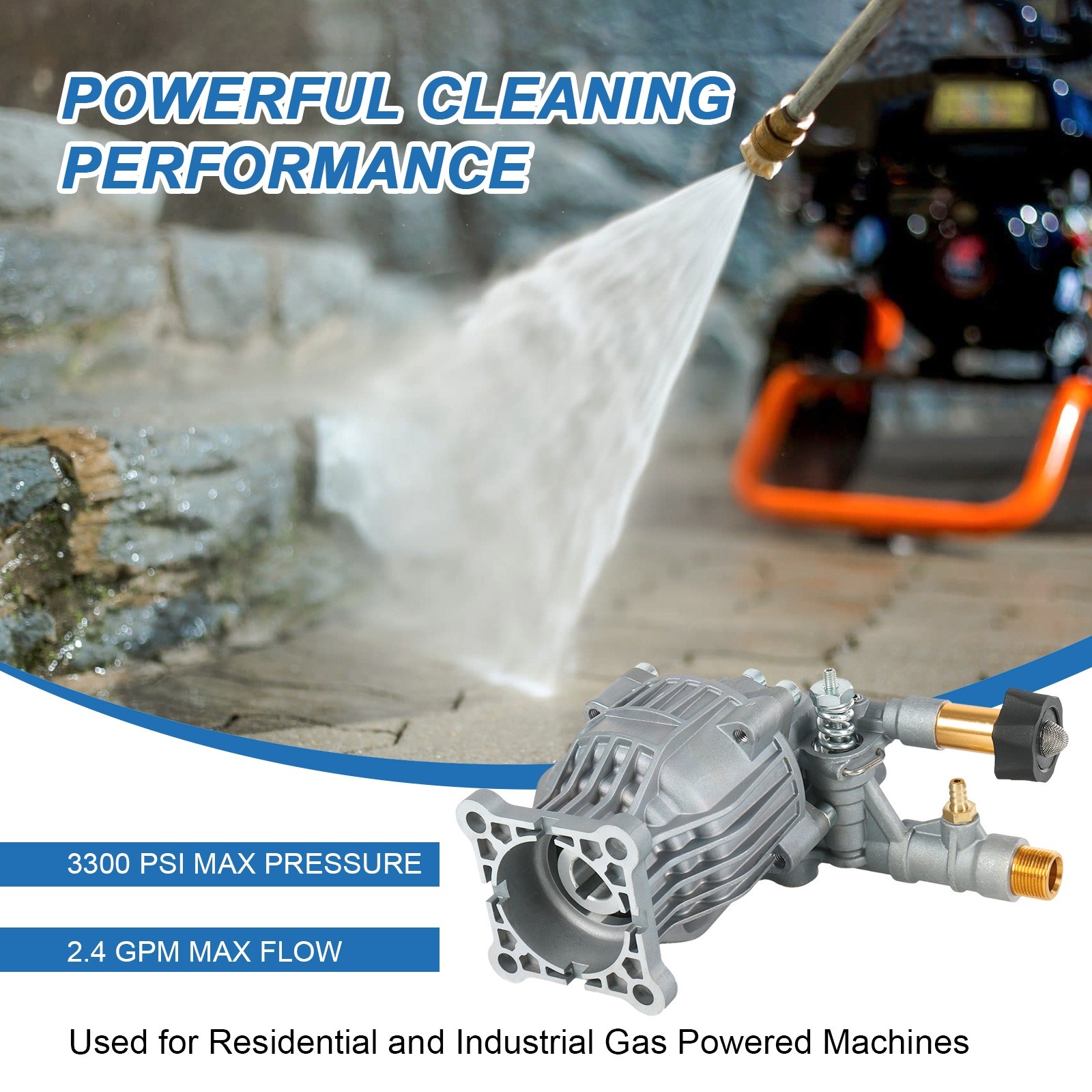 90028 Axial Cam Replacement Pressure Washer Pump Kit,3300 PSI,2.4 GPM