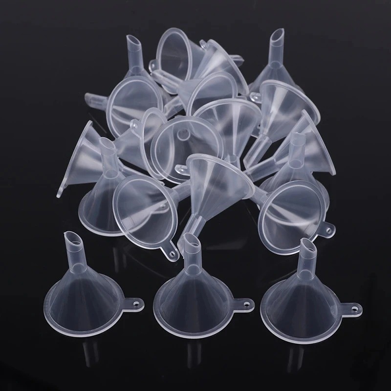 2-50Pcs Mini Funnel 3/5cm Transparent Liquid Oil Funnel Small Mouth Funnel Schoo