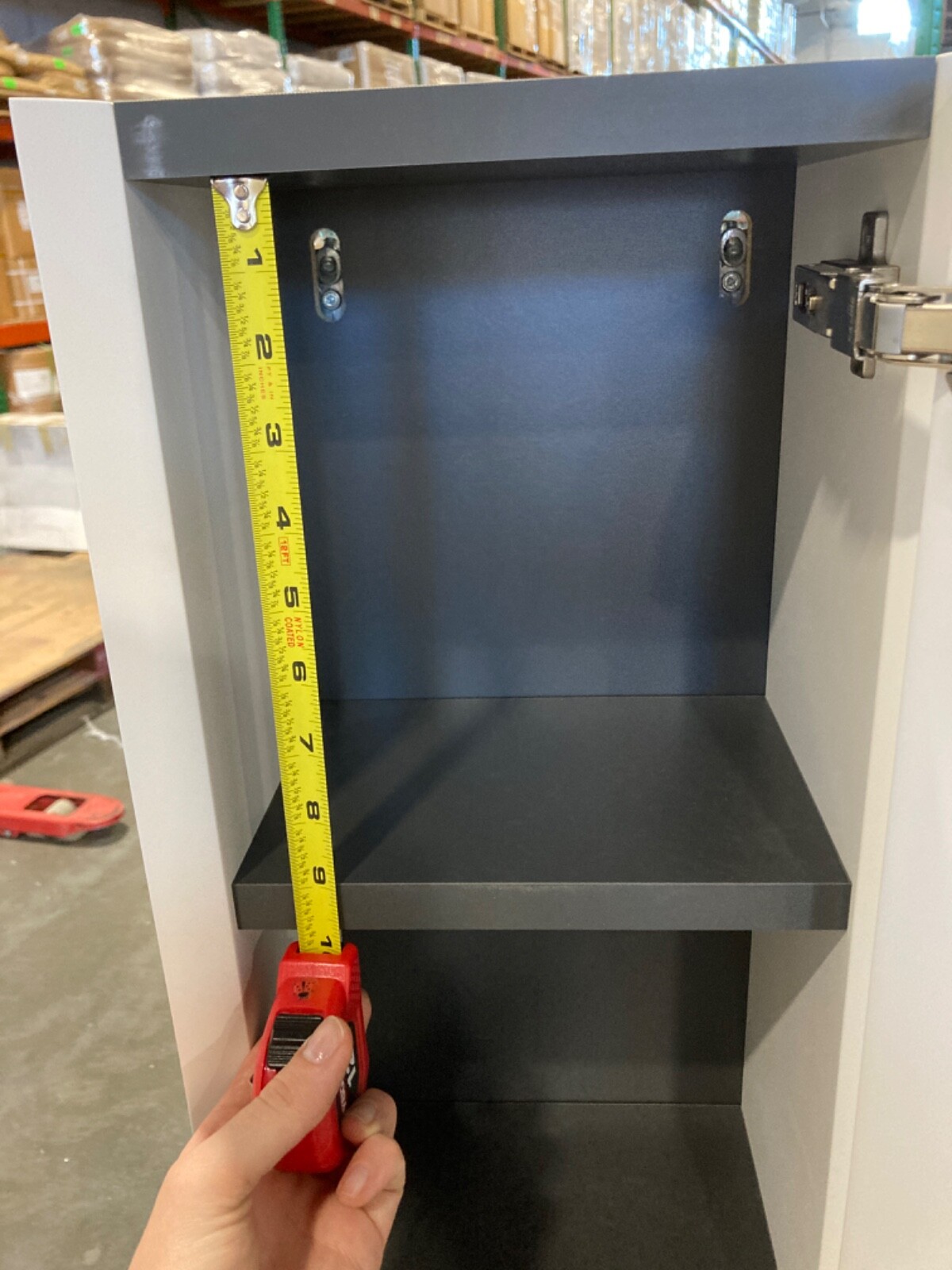 Falper Pure White Floating Shelf Push-to-Open Right-Hinged, Left Opening UD1-DX